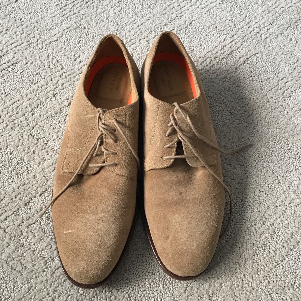 Cole Hahn tan brushed leather.